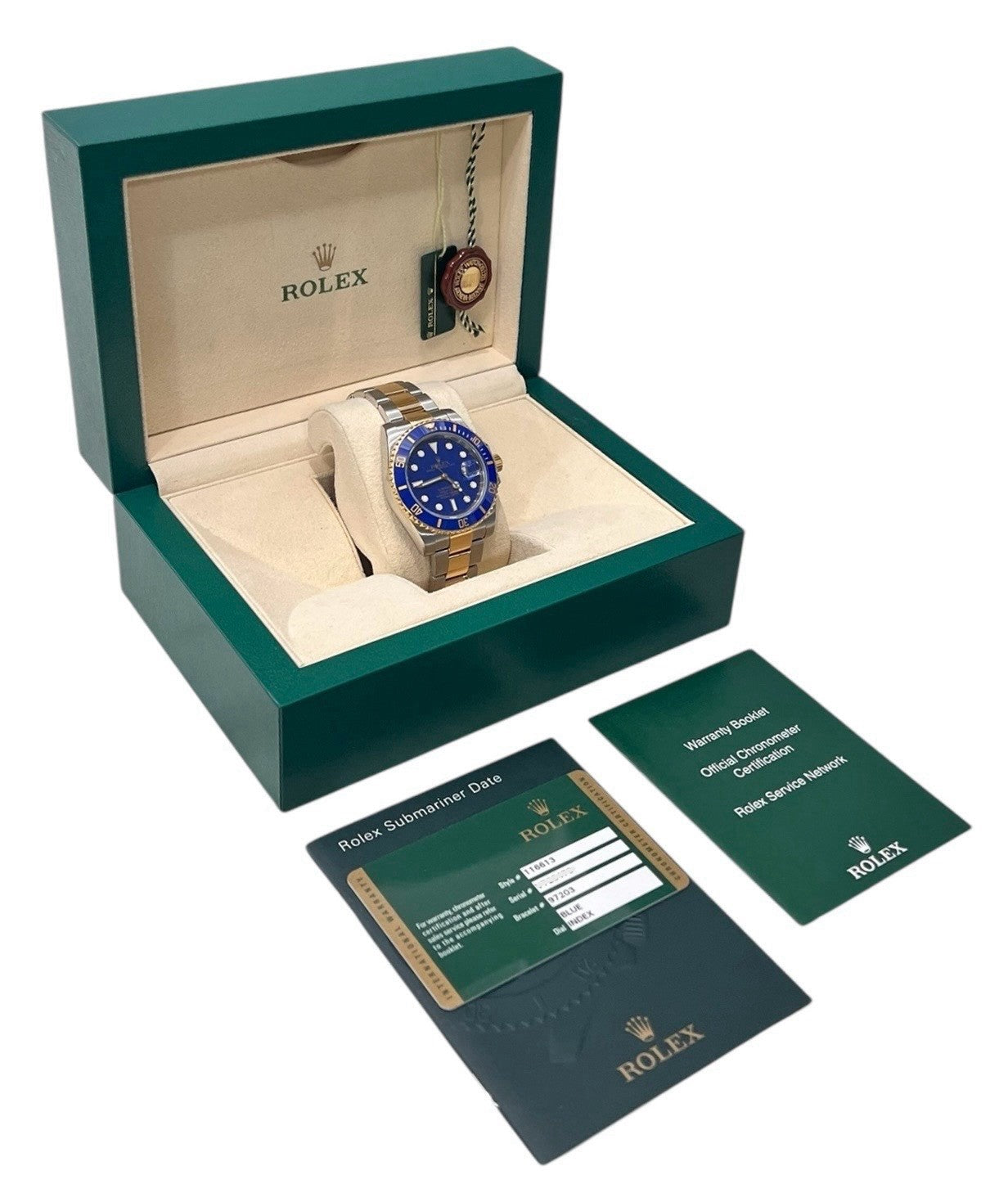 Rolex Submariner Gold & Steel Blue Dial 40mm Automatic Men’s Watch 116613LB