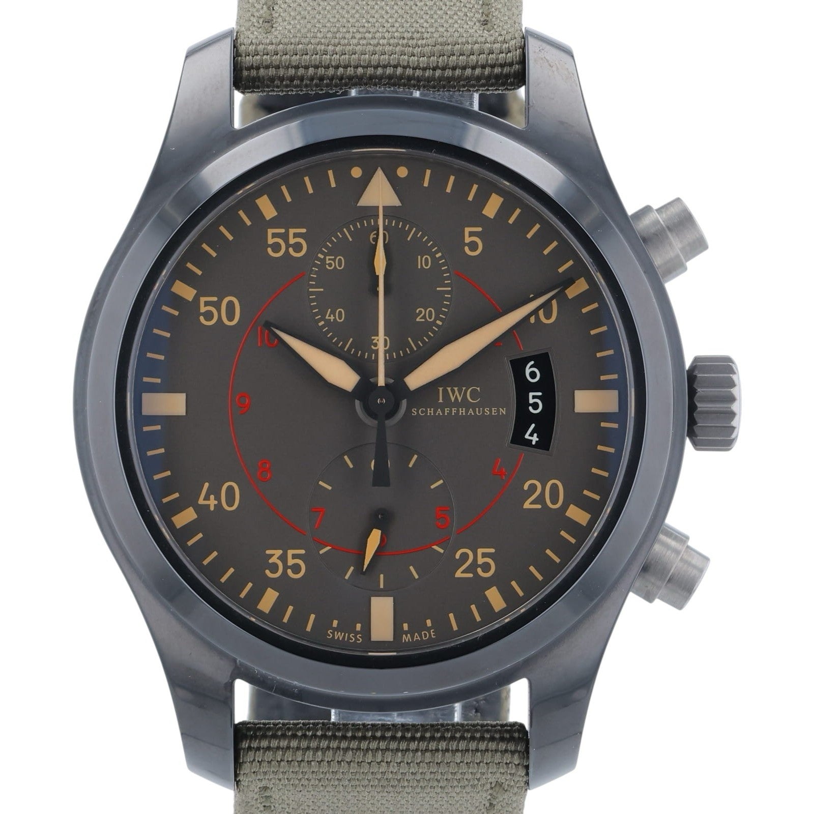 IWC Pilot Chronograph Top Gun Ceramic Gray Dial 46mm Automatic Watch IW388002