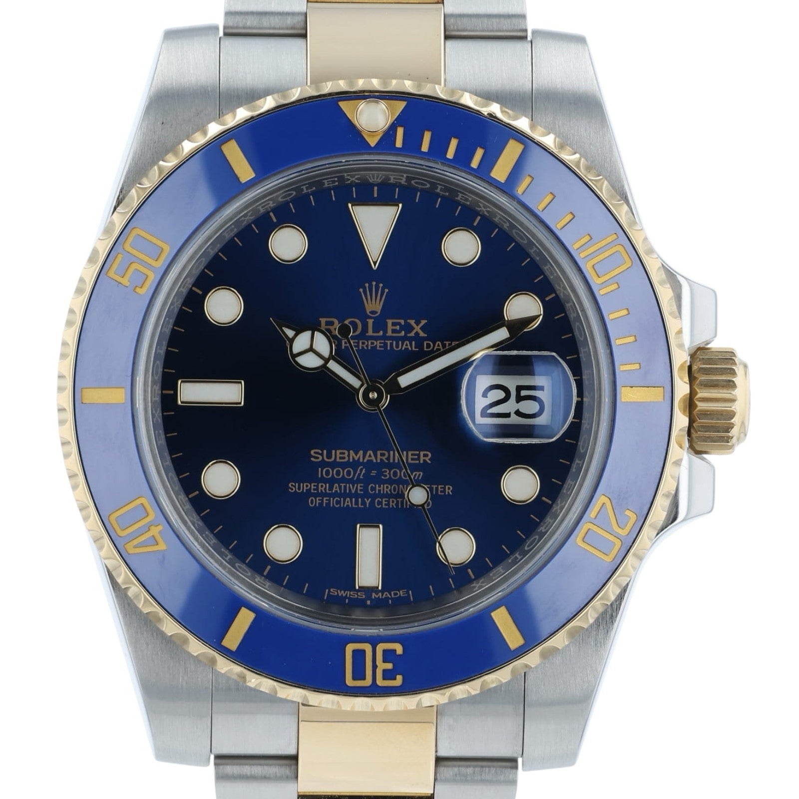 2025 CPO Rolex Submariner Steel & Gold Blue Dial 40mm Automatic Mens 116613LB