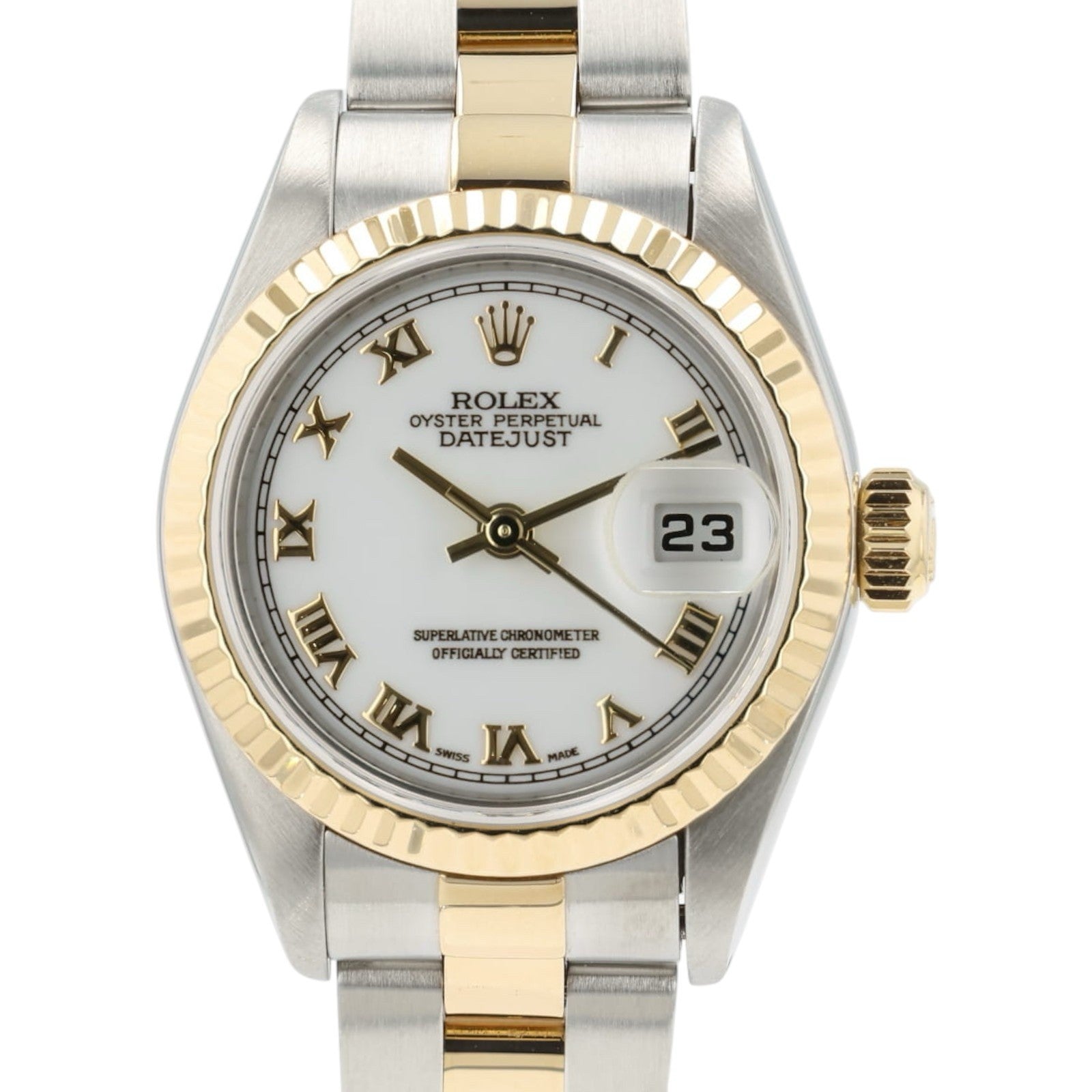 Rolex Lady Datejust White Dial Gold & Steel 26mm Automatic Womens Watch 69173