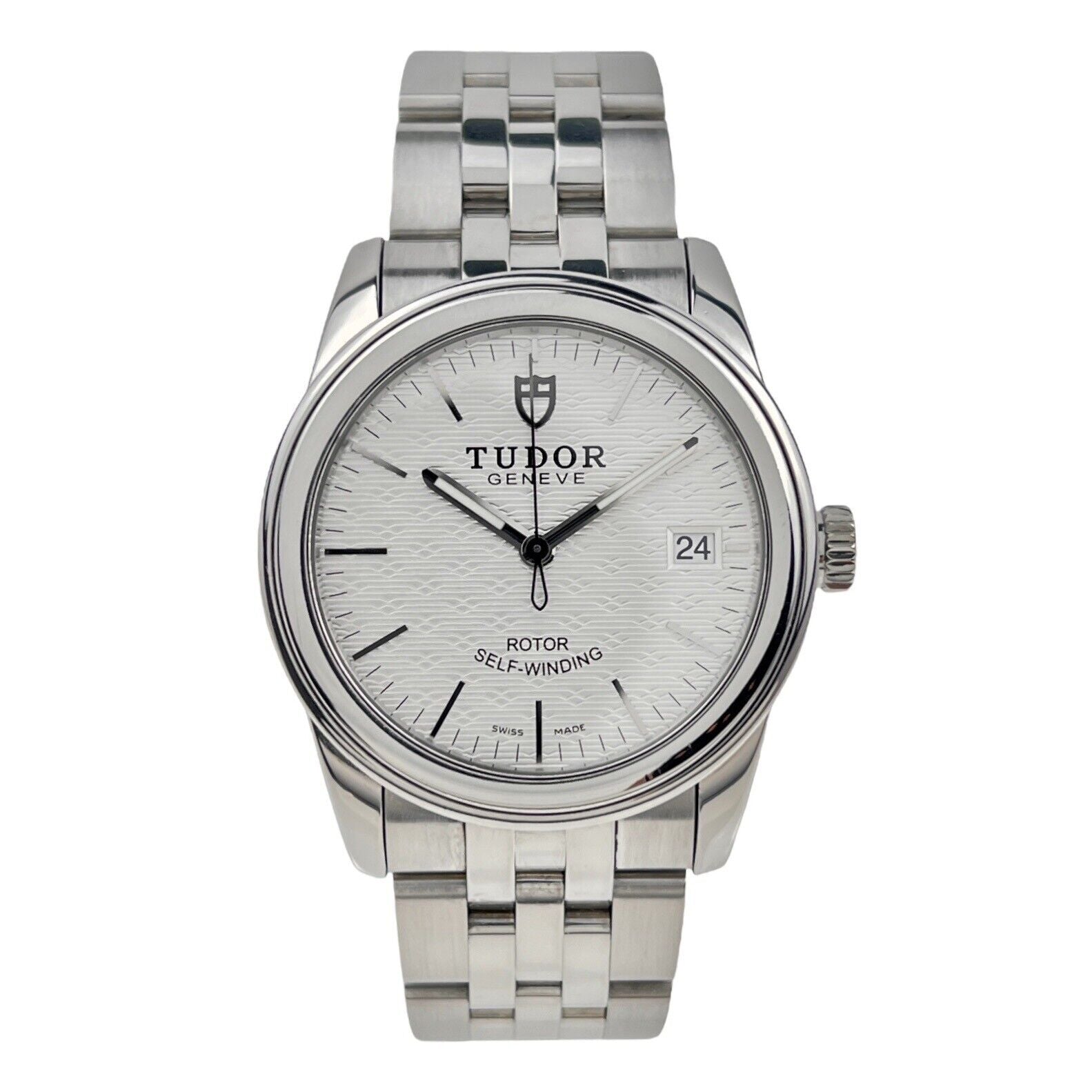 Tudor Glamour Date 36mm Automatic Stainless Silver Dial Watch Only Ref. 55000