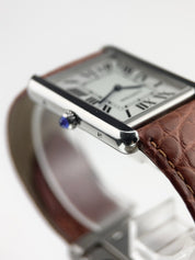 Cartier Tank Solo Stainless Steel Silver Dial 27mm Quartz Men’s Watch W5200003