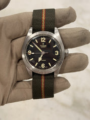 2022 Tudor Ranger Stainless Steel Black Dial Fabric Strap Mens Watch 79950 - B/P