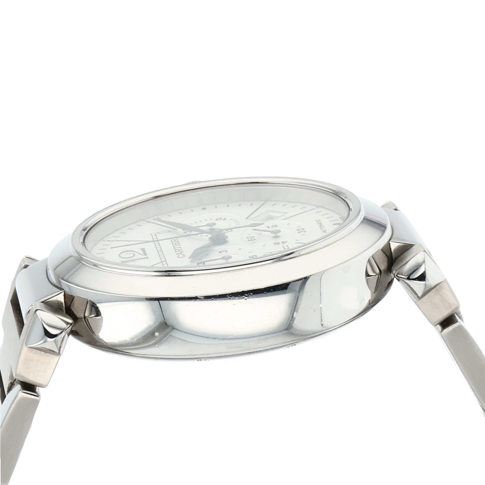 Cartier Pasha Chronograph White Dial Stainless 42mm Automatic Men’s W31085M7