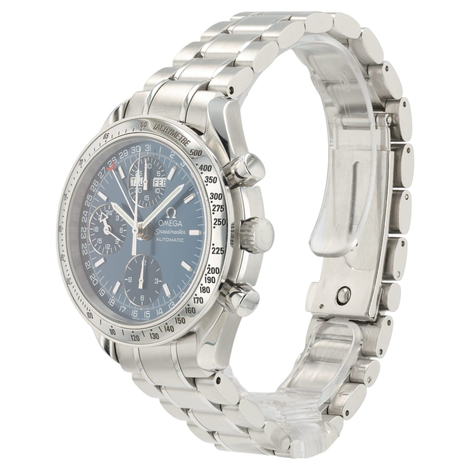 Omega Speedmaster Blue Dial Stainless Steel 39mm Automatic Mens Watch 3523.80.00