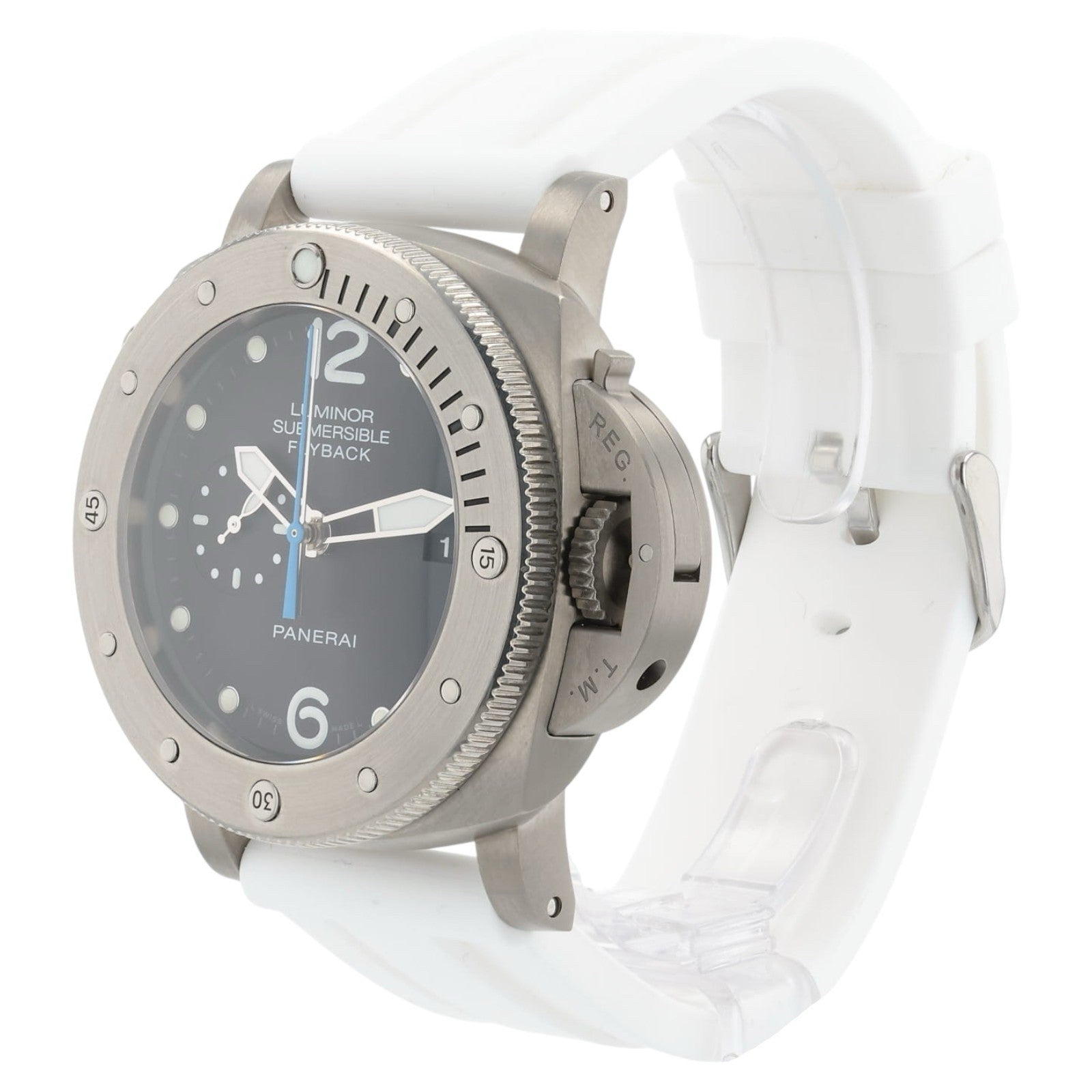 Panerai Submersible Flyback Black Dial Titanium 47mm Automatic Mens PAM00614