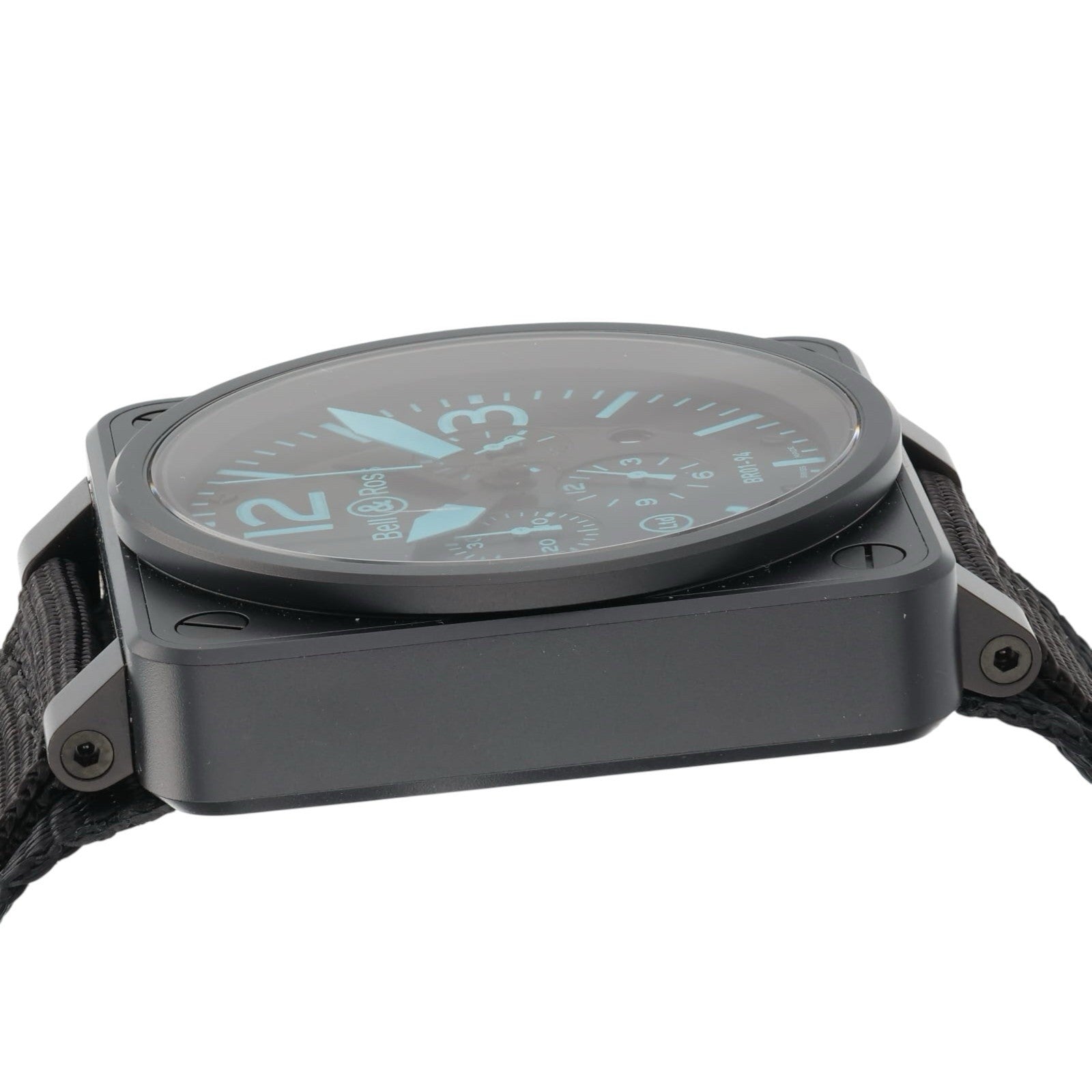 Bell & Ross Chronograph Stainless Steel Black Dial 46mm Automatic Watch BR01-94