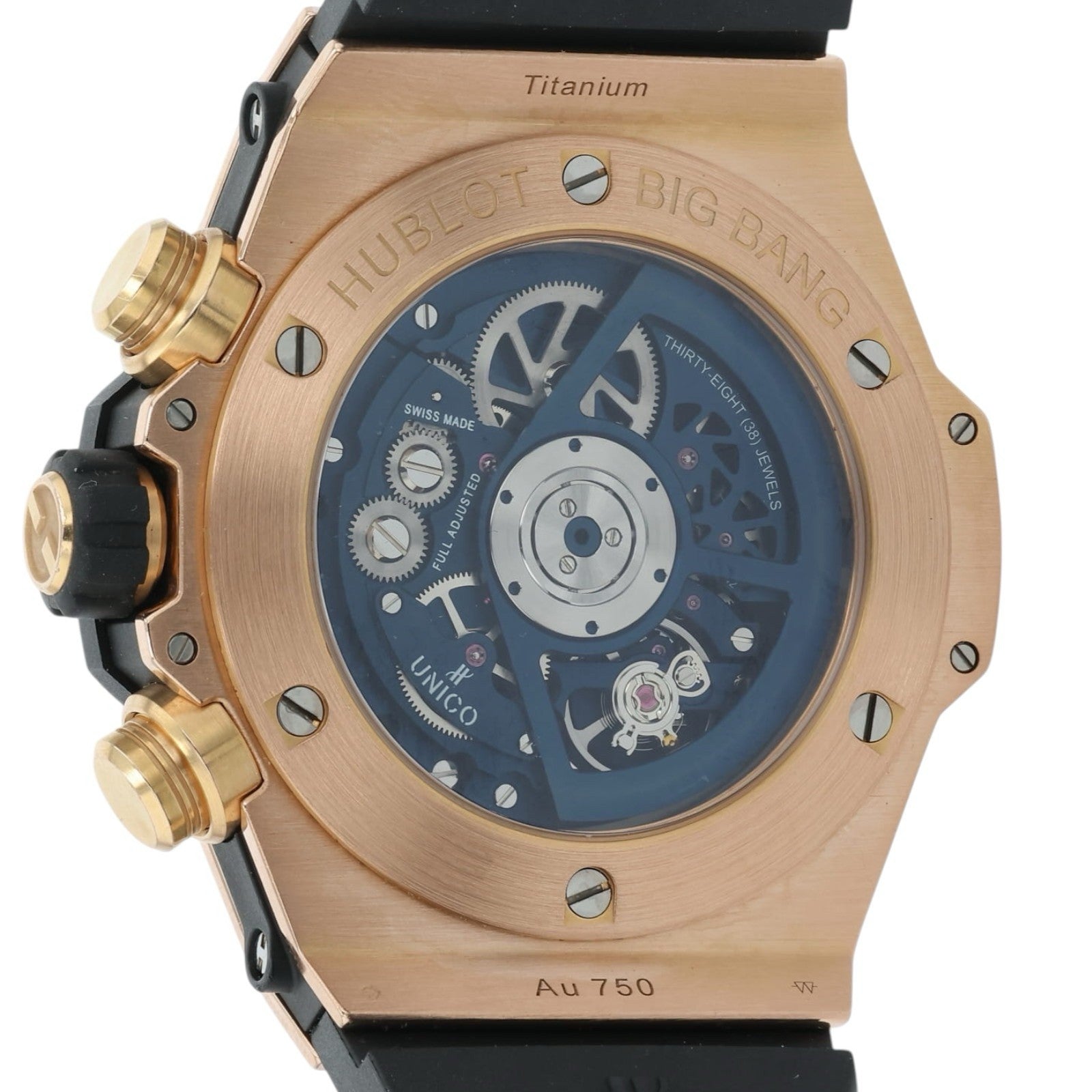 Hublot Big Bang Skeleton Dial 18k Rose Gold 45mm Automatic Mens 411.OX.5189.RX