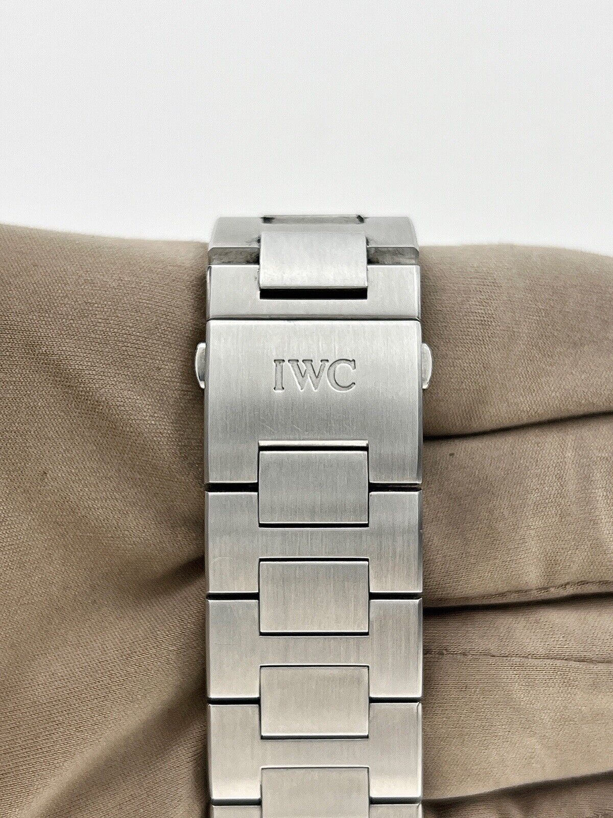IWC IW329002 Aquatimer Automatic Date Watch 42mm Steel Black Dial Box Papers