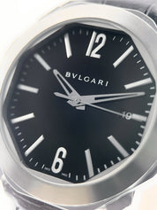 Bulgari Octo Stainless Steel Black Dial 41mm Automatic Men’s Watch OC41S