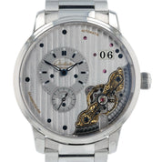 Glashutte PanoMaticInverse Silver Dial Steel 42mm Men's Watch 1-91-02-02-02-71