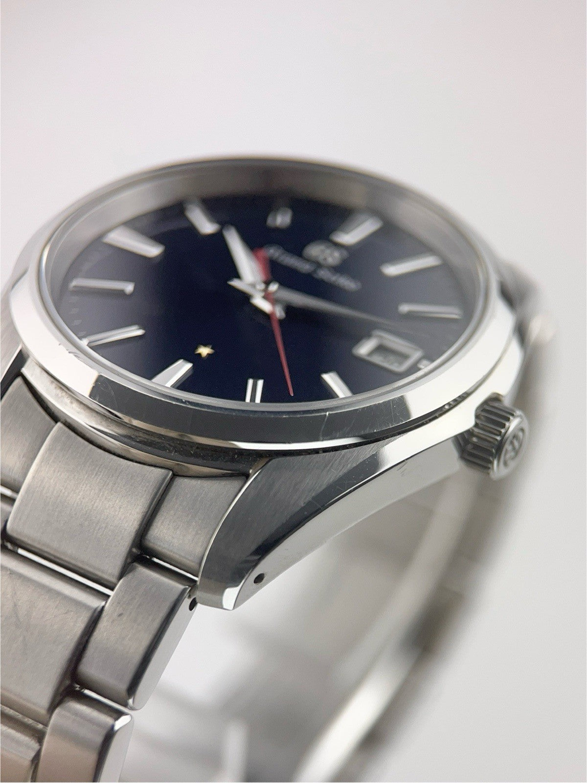 Grand Seiko Stainless Steel Blue Dial 40mm Quartz Movement Mens Watch SBGP007