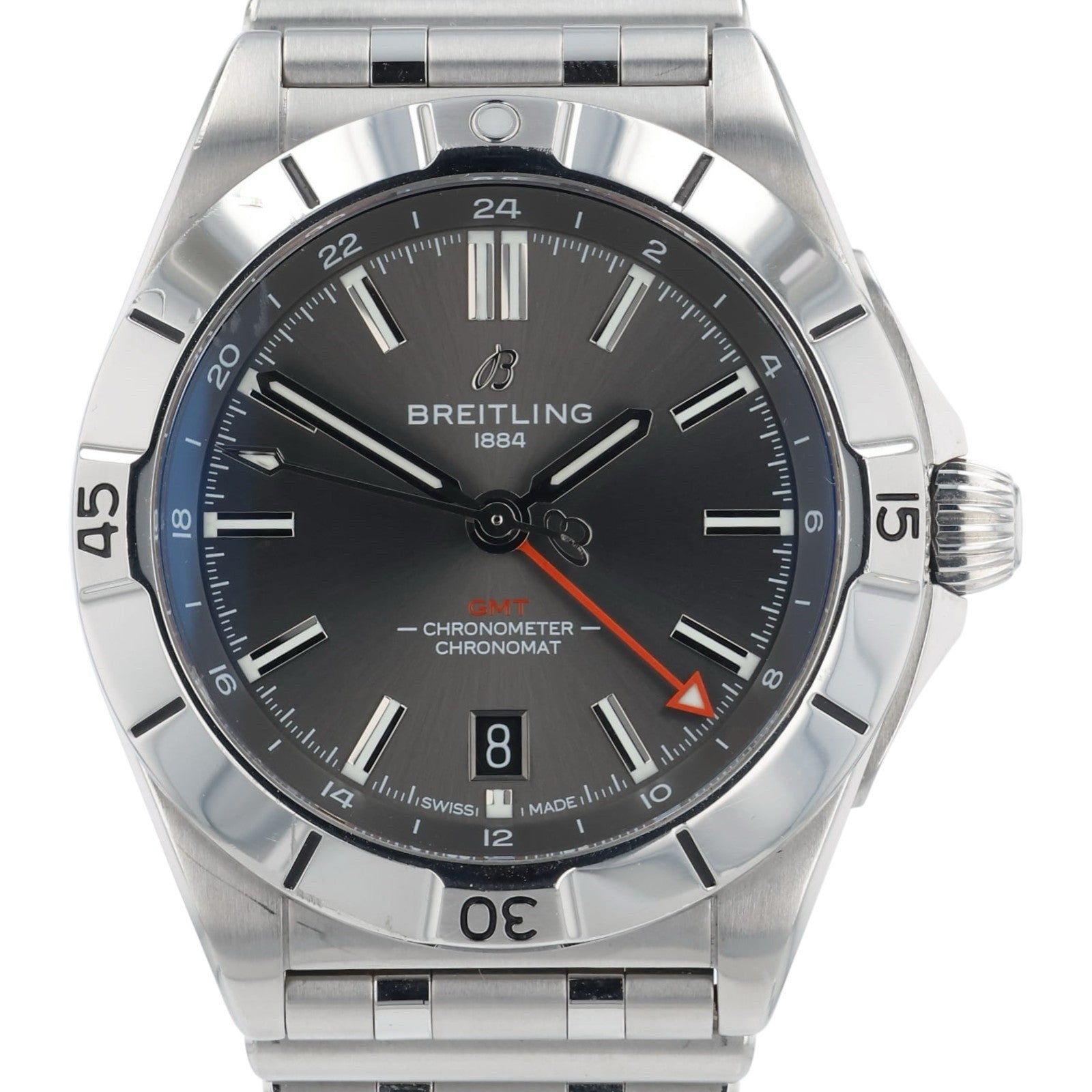 Breitling Chronomat GMT Grey Dial Stainless Steel 40mm Automatic Men’s A32398