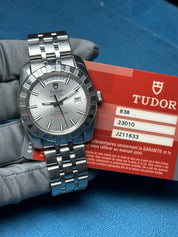 2010 Tudor Classic Date Day Automatic  23010 Men's Watch Silver  - Box/Papers