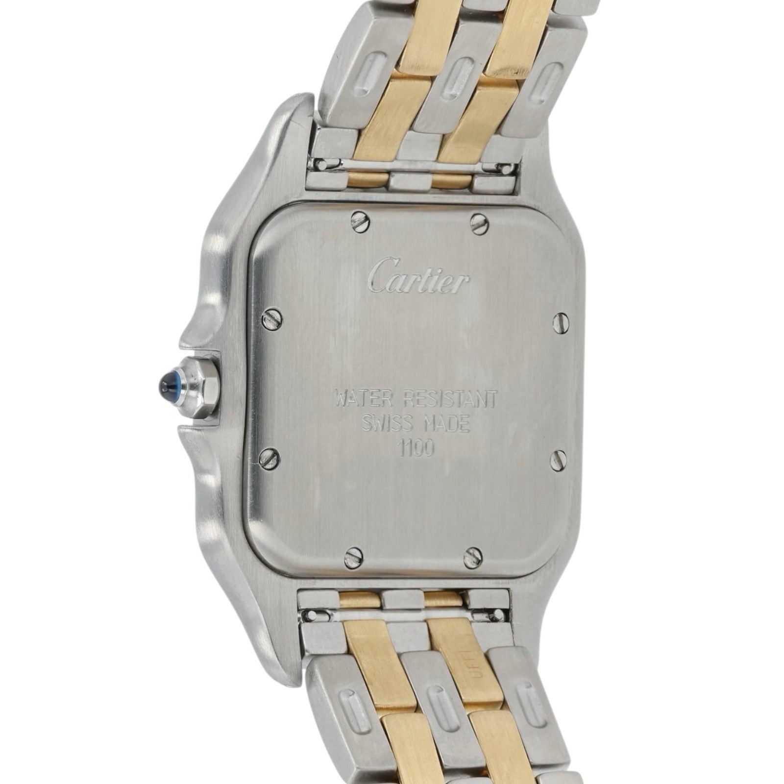 Cartier Panthere Silver Dial Steel and Gold 27mm Quartz Diamond Watch 1100