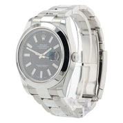 Rolex Datejust Black Dial Stainless Steel 41mm Automatic Men’s Watch 116300