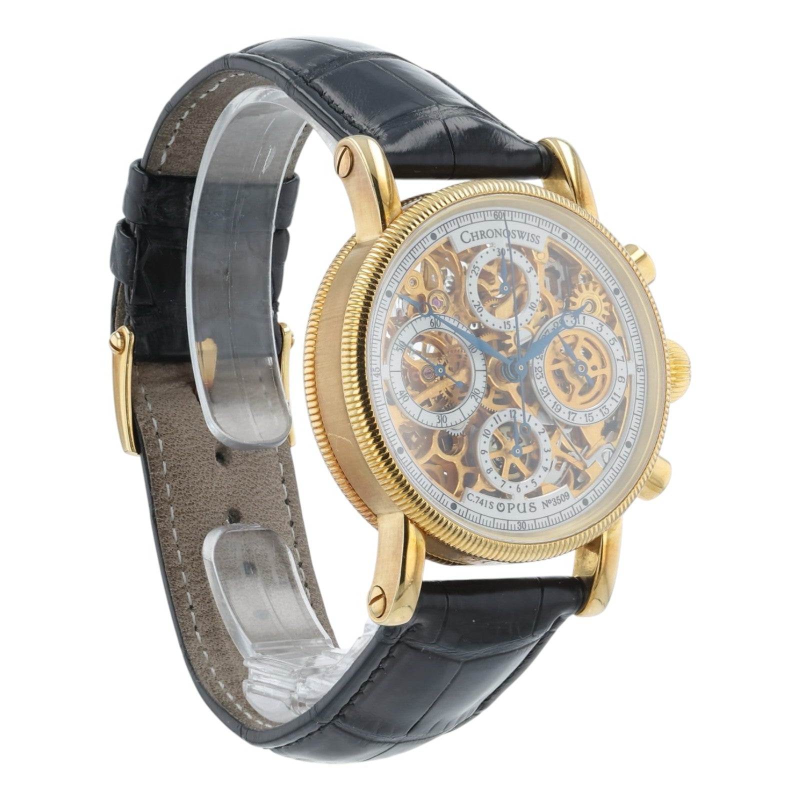 Chronoswiss Opus Silver Dial 18k Yellow Gold 38mm Automatic Men’s Watch CH7521