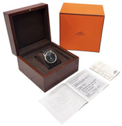 Hermes Arceau Stainless Steel Grey Black Dial 43mm Automatic Mens Watch AR8.810