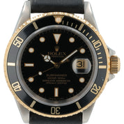 Rolex Submariner Gold & Steel Black Dial 40mm Automatic Men’s Watch 16613LN