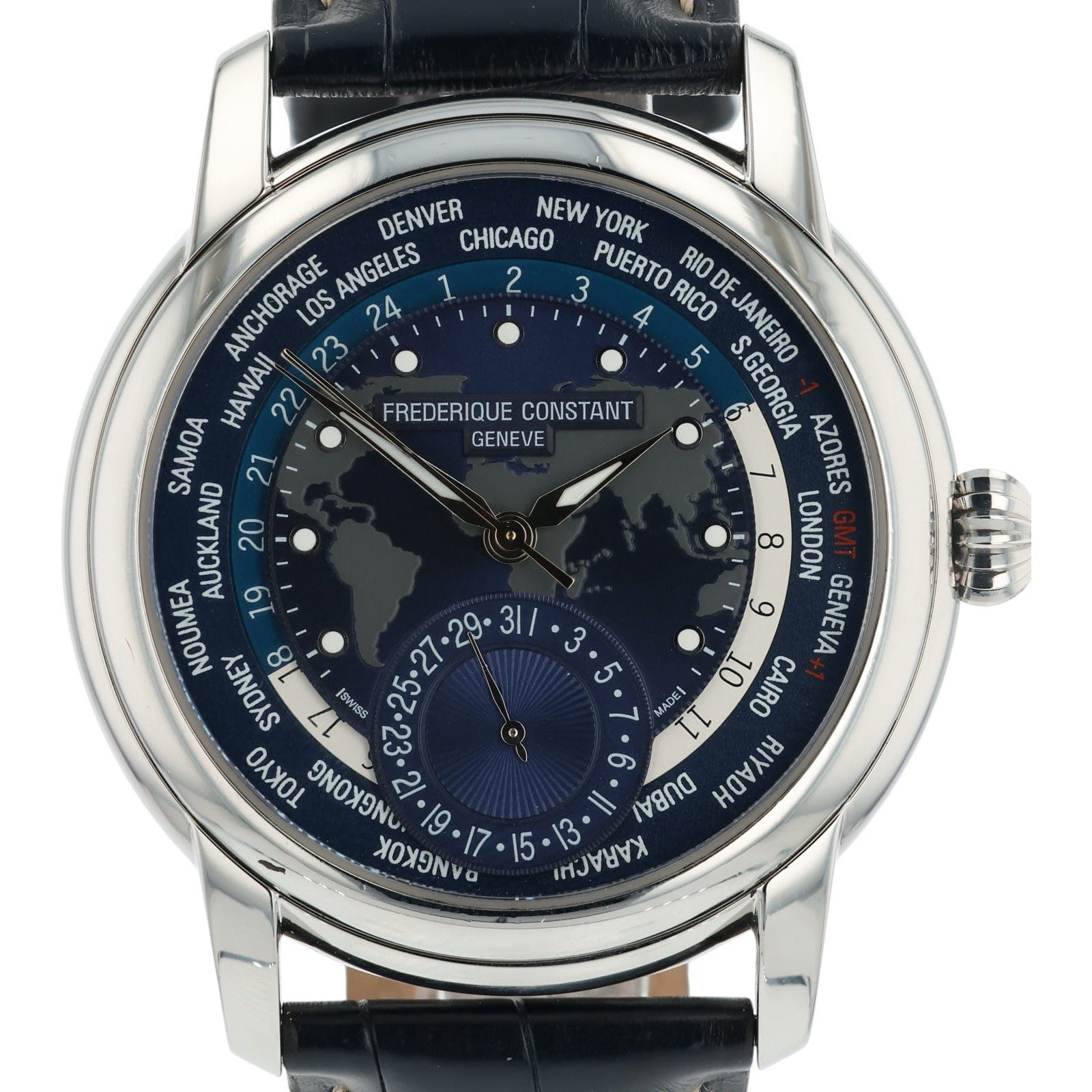 Frederique Constant Manufacture Steel Blue Dial 42mm Automatic Mens FC-718X4H4/6