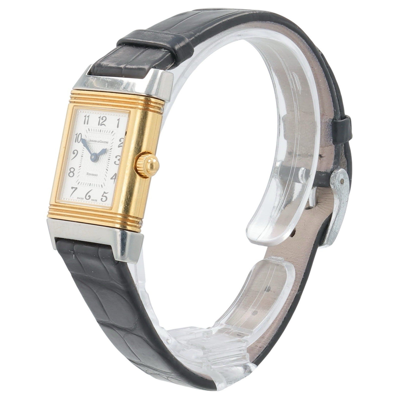 Jaeger LeCoultre Duetto 18k Yellow Gold Silver Dial 19x33mm Manual Wind 266.5.44