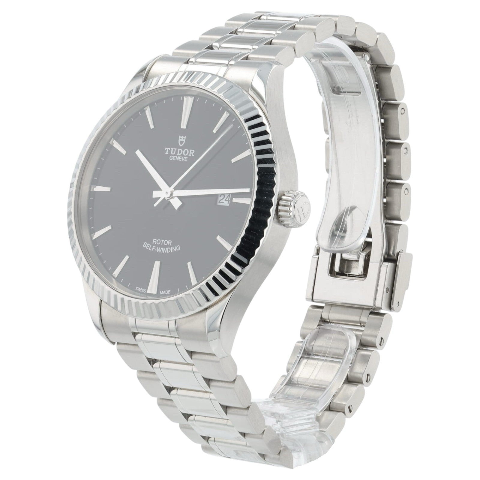 Tudor Style Stainless Steel Black Dial 41mm Automatic Movement Mens Watch 12710