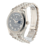 Rolex Day-Date II 18k White Gold Black Dial 41mm Automatic Men’s Watch 218239