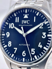 NEW 2023 IWC Big Pilot 43 Pilot's Watch Blue Dial Bracelet IW329304 Men's B&P