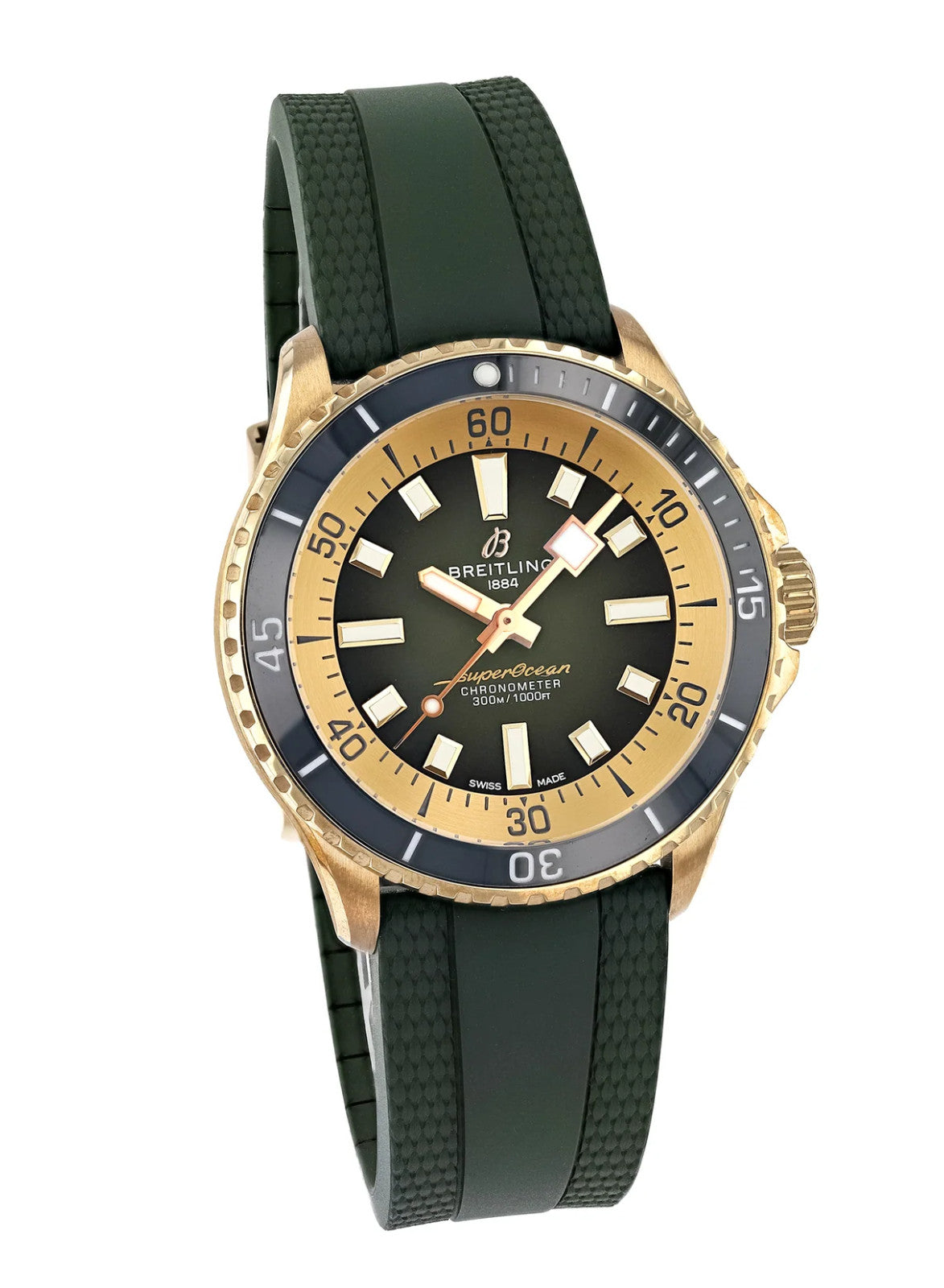 NEW 2026 Breitling Superocean Bronze Auto Black Green Watch N17375201L1S1