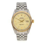 Rolex Datejust 36 Steel & Gold 36mm Automatic Men’s Watch 16013 W/ Papers