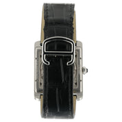 Cartier Tank Silver Dial Stainless Steel Diamond 34mm Automatic Watch WSTA0007