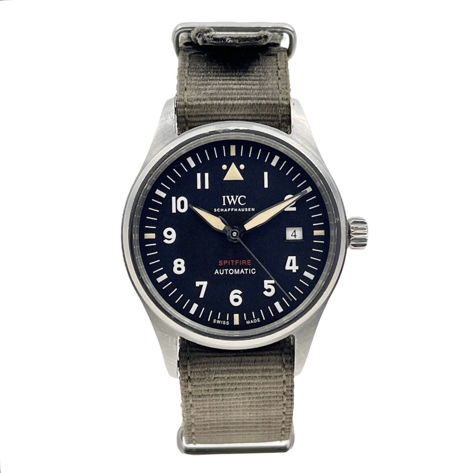 IWC Pilot's Spitfire Automatic Stainless Steel Mens Strap Watch Date IW326803