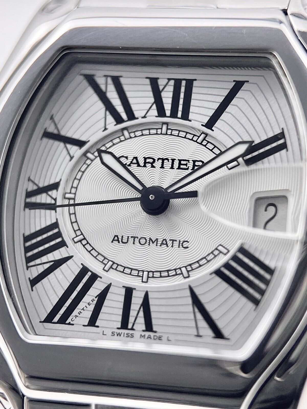 Cartier Roadster Large Silver Dial Men’s Stainless Steel Automatic Watch 2510