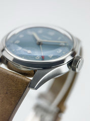 Oris Big Crown Stainless Steel Blue Dial 38mm Manual Wind Mens Watch 7786