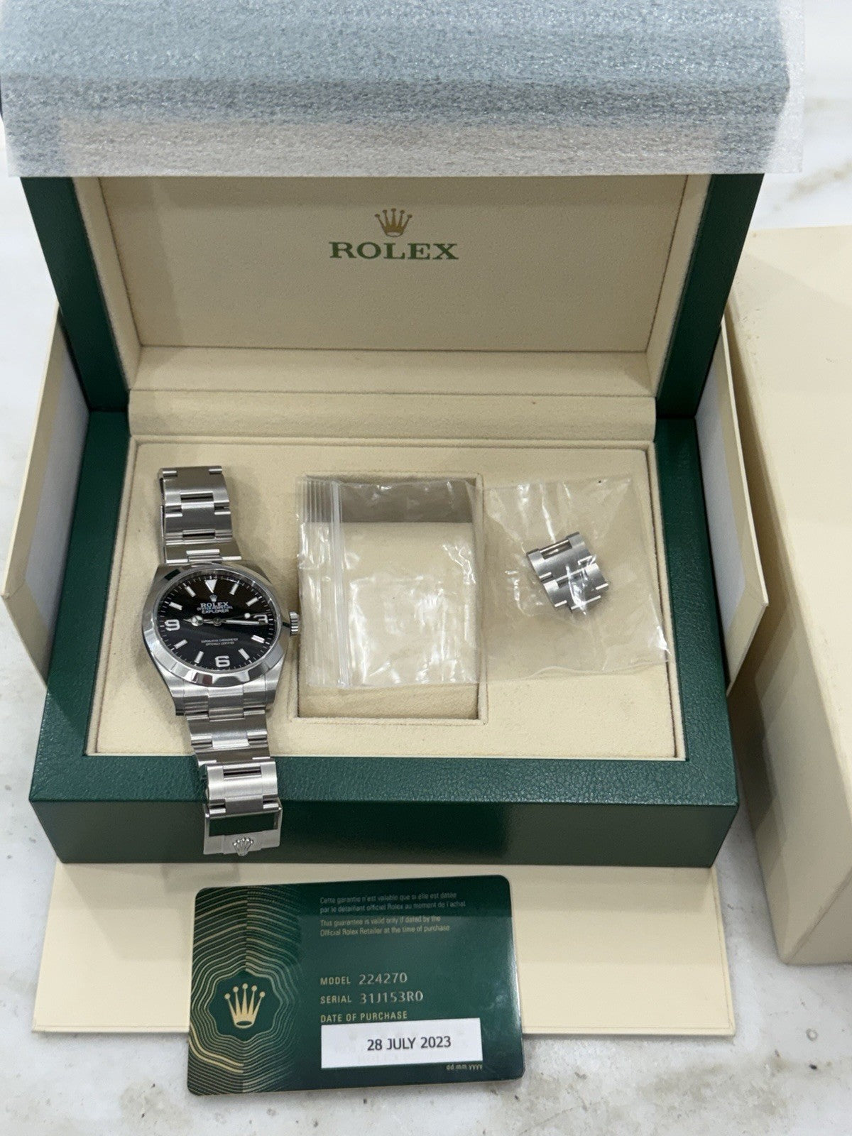 2023 Rolex Explorer Black Dial Stainless Steel 40mm Automatic Men’s Watch 224270