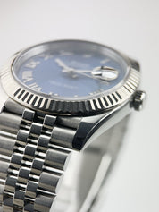 Rolex Datejust 41mm Stainless Steel Jubilee 18k Gold Fluted Blue Dial 126334