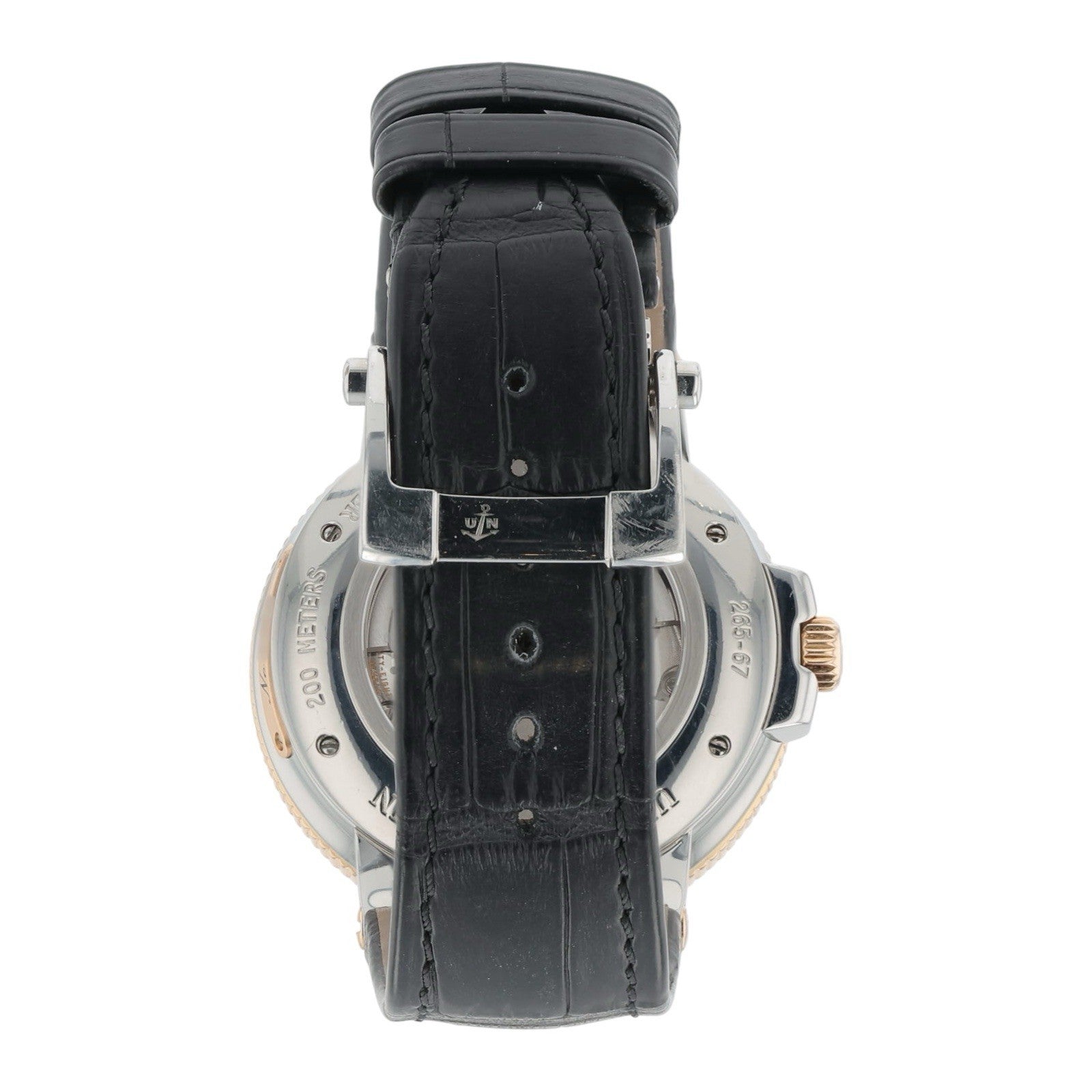 Ulysse Nardin Marine 18k Rose Gold & Steel Brown Dial 43mm Automatic Mens 265-67