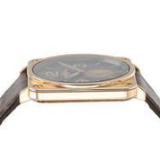 Bell & Ross Black Dial 18k Rose Gold 39mm Manual Wind Mens Watch BRS-70-R