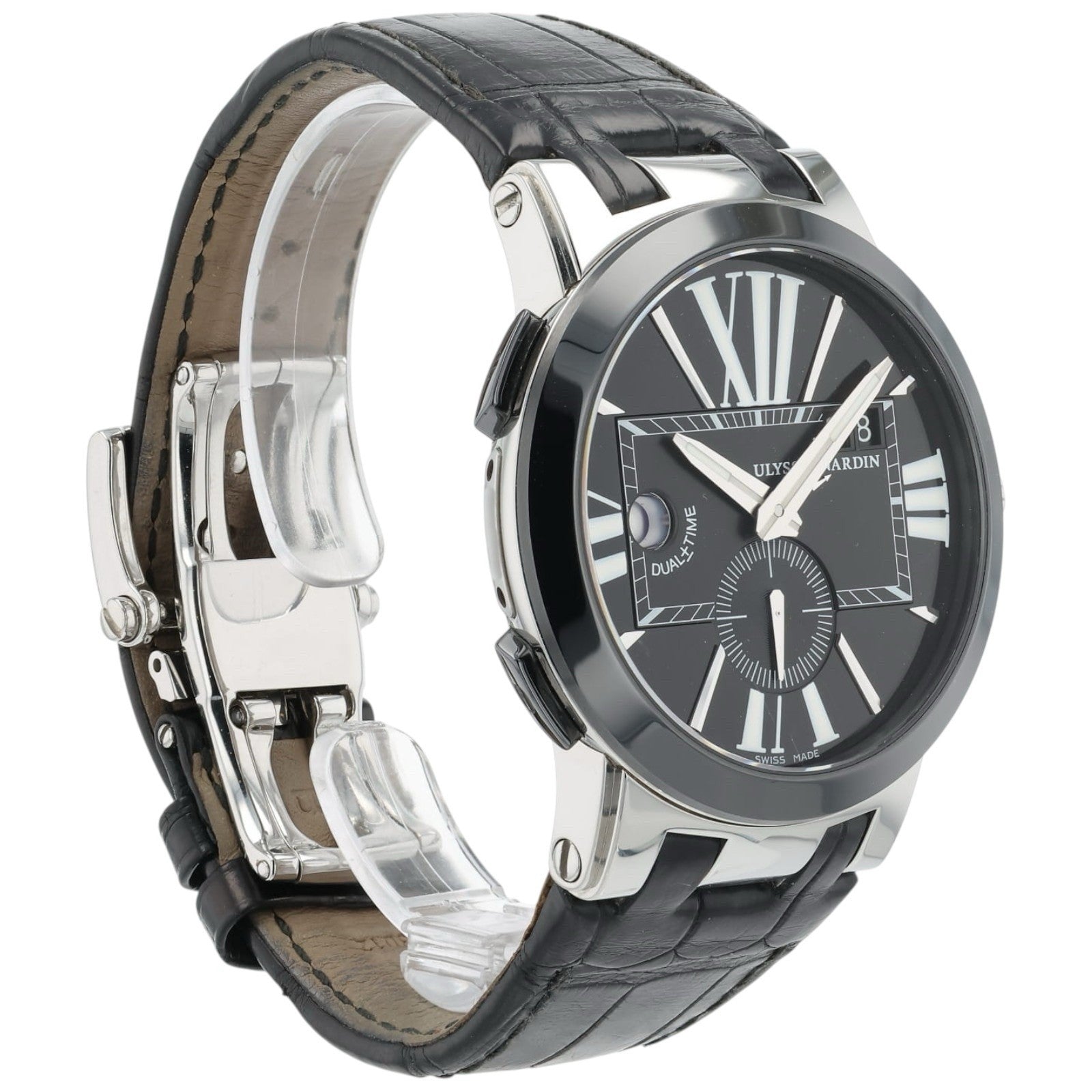 Ulysse Nardin Executive Dual Time Black Dial Steel 43mm Automatic Men’s 244-00