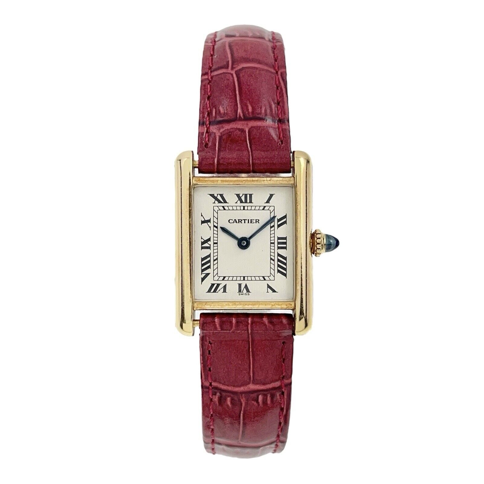 Cartier Tank Louis 18k Yellow Gold 20mm Manual Wind Women's Watch