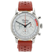 NEW Breitling Top Time White Dial Stainless Steel 41mm Auto Mens Watch AB0176