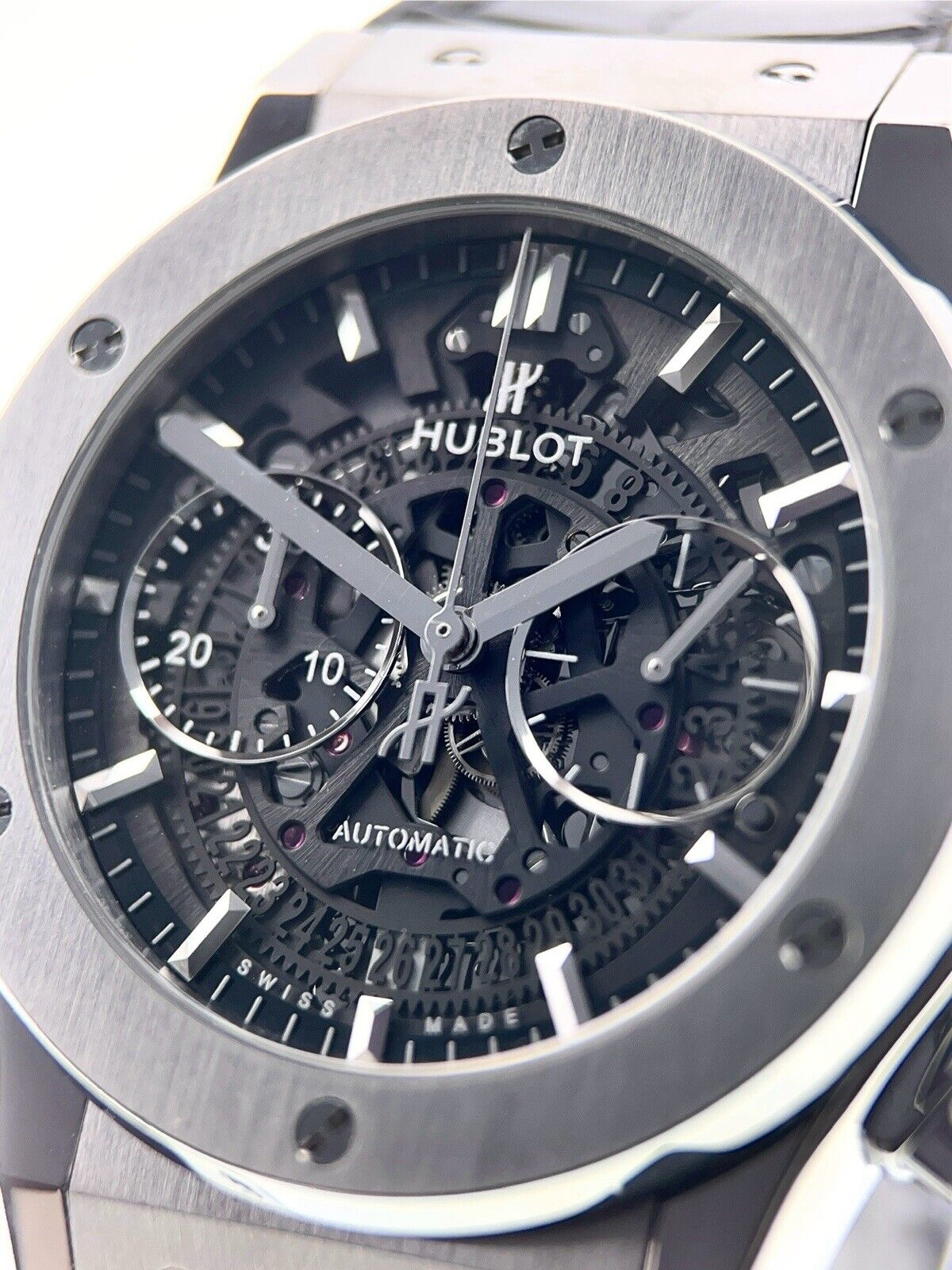 Hublot Classic Fusion Aerofusion Titanium Skeleton 45mm Watch 525.NX.0170.LR