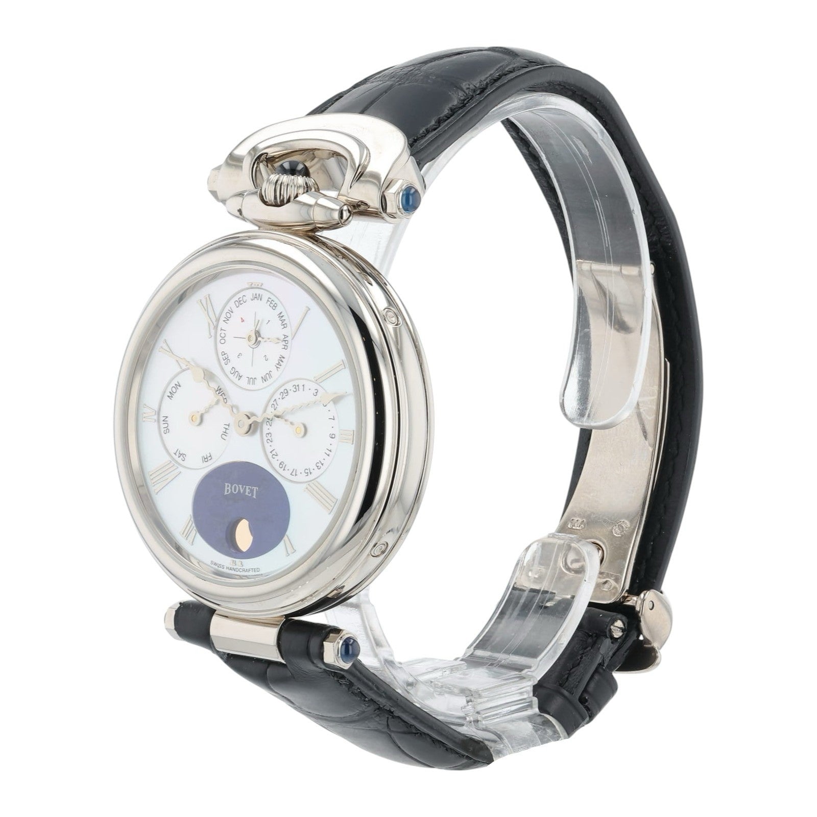 NEW 2025 Bovet Fleurier Perpetual Calendar 18k White Gold MOP Dial 39mm CP0037