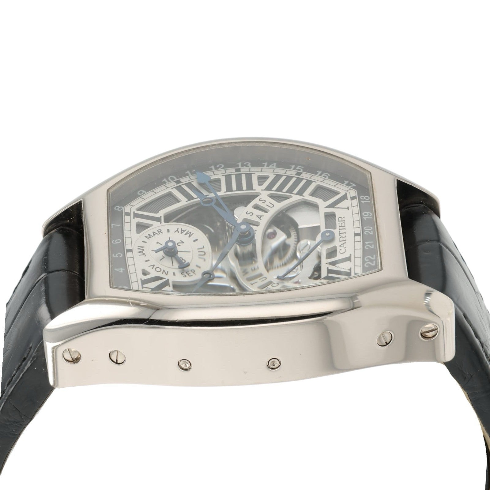 Cartier Tortue XL Perpetual Calendar 18k White Gold Auto Men’s Watch W1580048