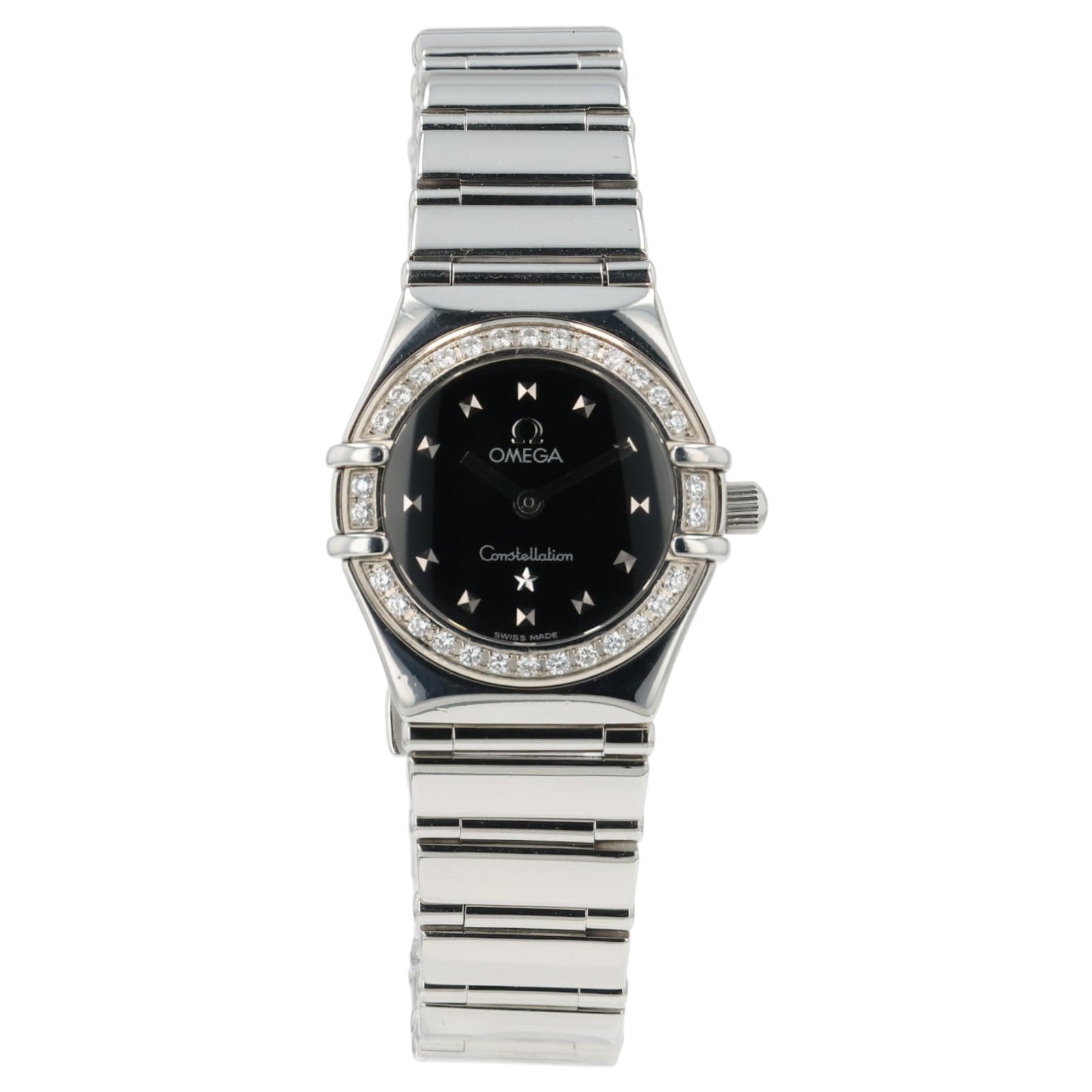 Omega Constellation Black Dial Steel 22.5mm Quartz Women's Watch 1465.51.00