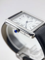 Cartier Tank Solo XL Steel Men’s Watch Black Strap 31mm Automatic W5200027