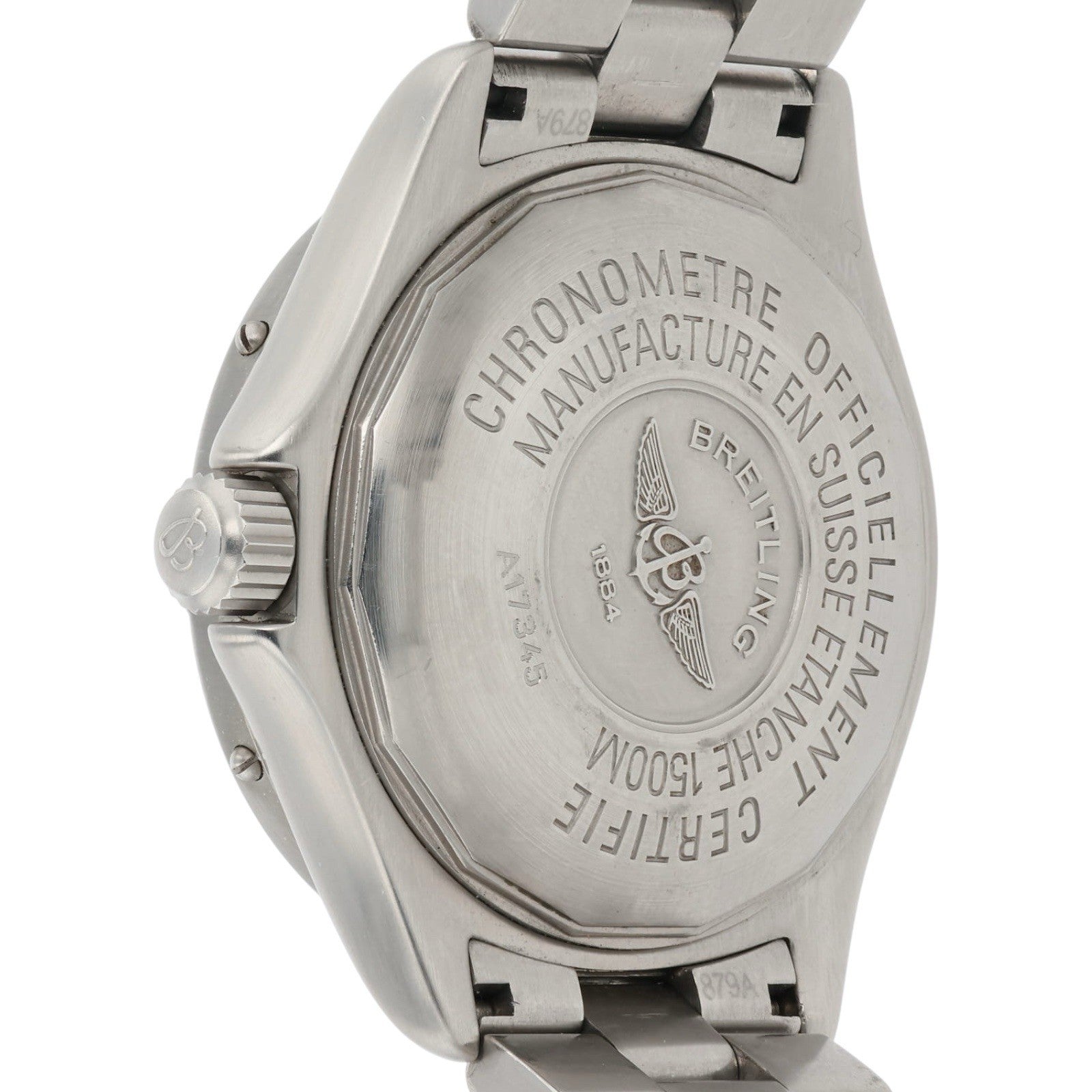 Breitling Superocean Stainless Steel Yellow Dial 41mm Automatic Mens A17345