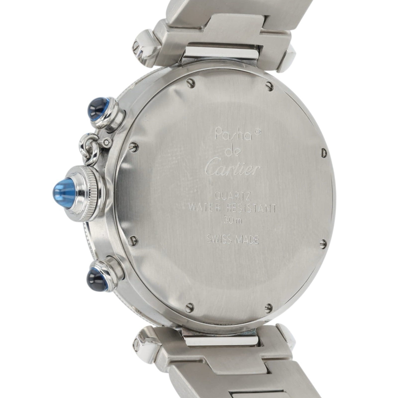 Cartier Pasha Chrono Blue Dial Stainless Steel 38mm Quartz Movement W3100355