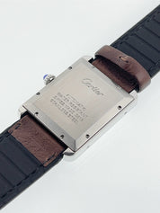 Cartier Tank Solo Stainless Steel Silver Dial 29mm Automatic Mens Watch W5200027
