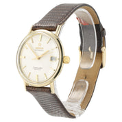 Omega Seamaster Deville Silver Dial 14k Solid Gold 34mm Automatic Mens 166.002